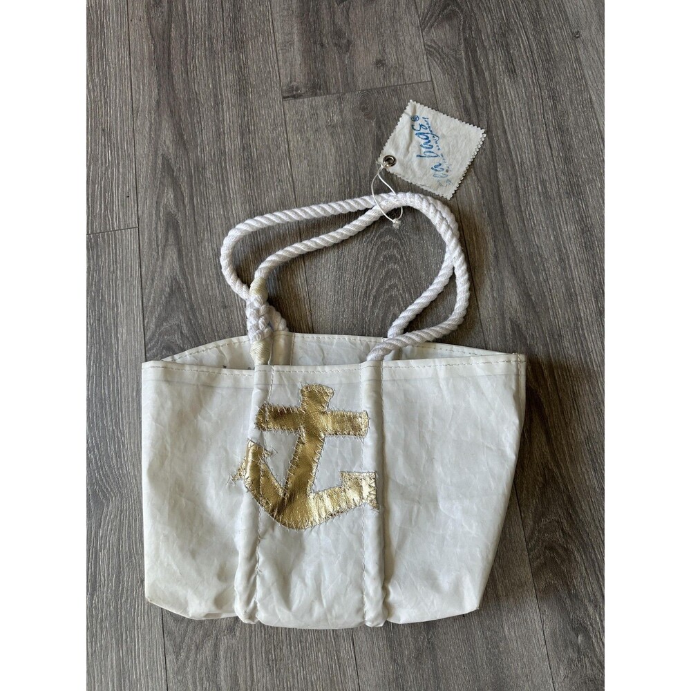 Sea Bags Anchor Tote Rope Handles Recycled Sail Nautical Bag Maine USA Handbag